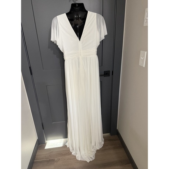 TORRID Wedding Dress Women's Size 12 Ivory V-Neck EVER AFTER never worn Empire - Picture 3 of 8